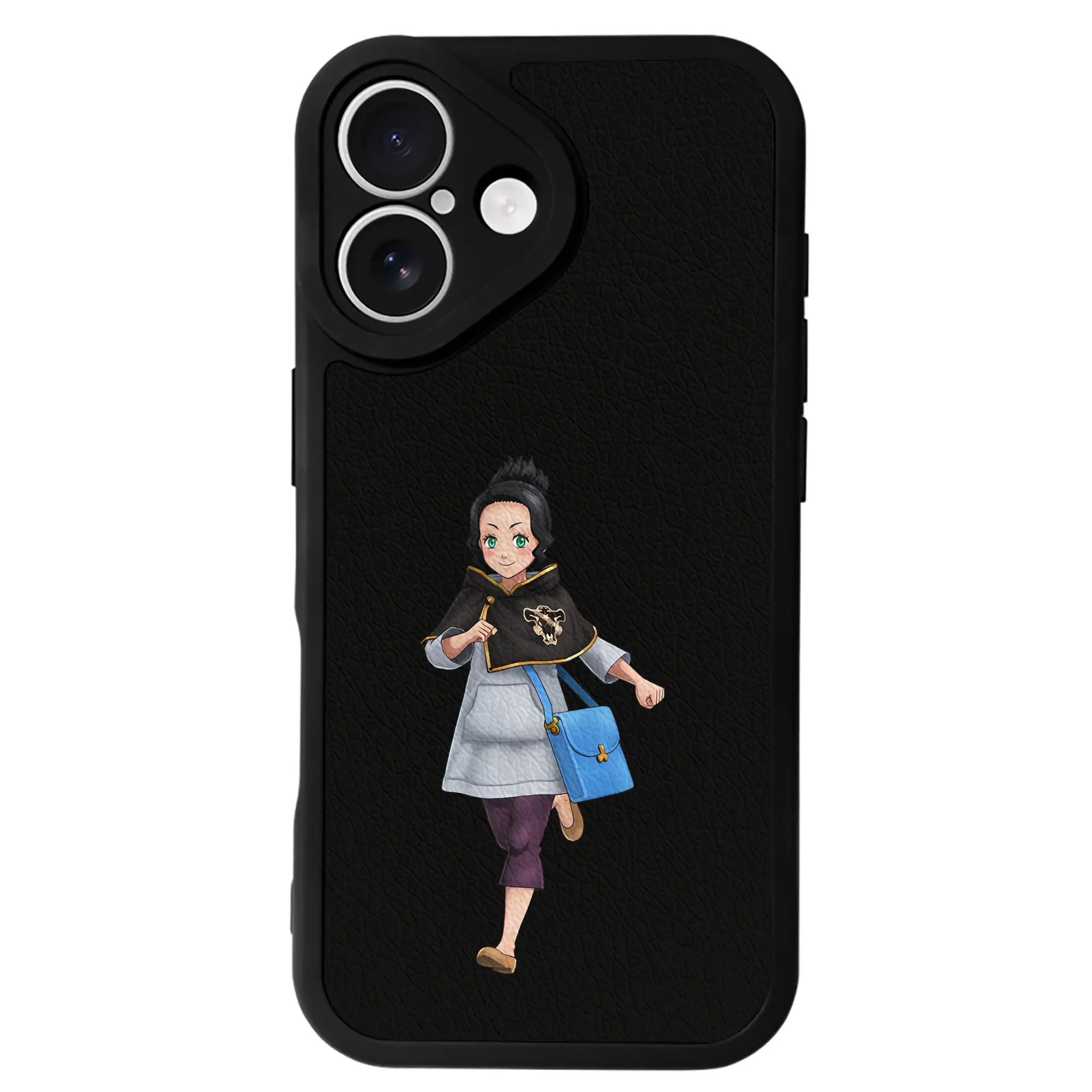 ブラッククローバー グッズ チャーミー・パピットソン - IPhone 16シリーズ対応 ・ シリコンスマホケース ・ レザー調 ・ 高精度フィット ・ 耐衝撃 ・ ワイヤレス充電対応 ・ 精密カット